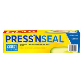 Glad Press'n Seal Plastic Food Wrap 140 sq. ft./roll, 2 rolls