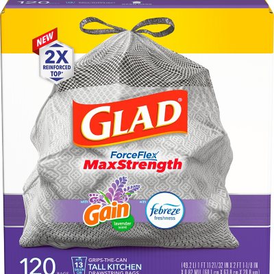 Member's Mark Power Flex Tall Kitchen Drawstring Trash Bags, Lavender (13  gal., 200 ct.) - Sam's Club