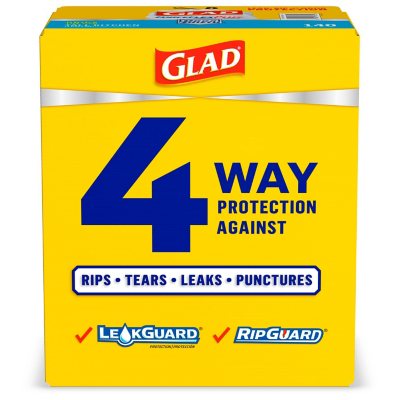  Glad Tall Kitchen Trash Bags, 13 Gal, 140 Ct : Health &  Household