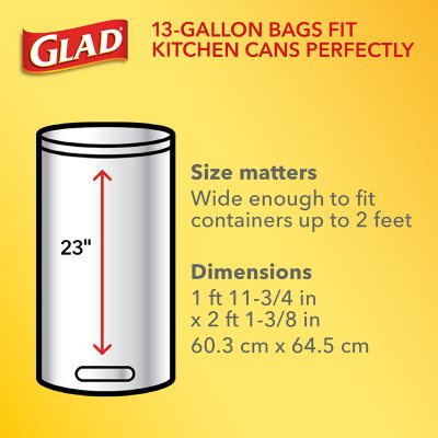 Glad 4 Gallon Small Drawstring Trash Bags, Cherry Blossom, 80 Bags