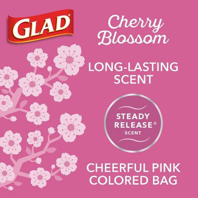 Glad Cherry Blossom ForceFlex MaxStrength 13-Gallon Trash Bags, 20