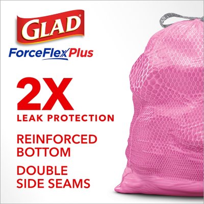 Glad ForceFlex Plus Cherry Blossom Drawstring Tall Kitchen 13 Gallon Trash  Bags - Shop Trash Bags at H-E-B