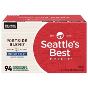 Seattle's Best Medium Roast Coffee Pods, Portside Blend, 94 ct.