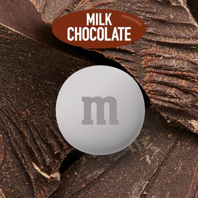 M&Ms Milk Chocolate White Candy - 2lb Bulk