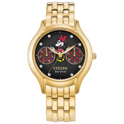 Citizen Eco Drive Disney Minnie Mouse Gold Tone Watch Sam s Club