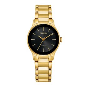 Citizen Ladies Modern Eco Drive 28mm Watch with Stainless Steel Bracelet EM0737-58E 		