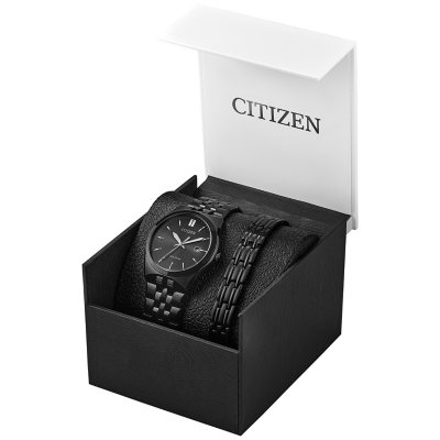 Citizen Black Stainless Steel Watch & Bracelet Set BM7335-63E - Sam's Club