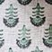Green Floral, variant on Over&Back 100% Cotton Hand-Blocked Printed Table Runner