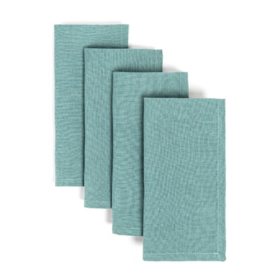 Over&back Set of 4 Linen Napkins, Choose Color