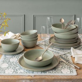 Over&back 16-Piece Artisan Stoneware Dinnerware Set