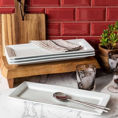 Over and Back 4 Piece Porcelain Rectangular Platter Set Sam's Club