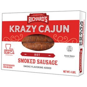 Richard's Hot Krazy Cajun Smoked Sausage 4 lb.