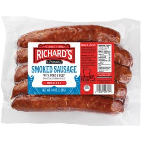 Richard's Pork and Beef Smoked Sausage (3 lbs.)