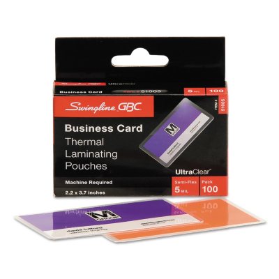 GBC Swingline 5mil UltraClear Large Index Card Size Thermal Laminating Pouches