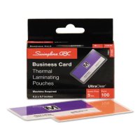 Swingline GBC - Laminating Pouches, 5 mil, 2 3/16 x 3 11/16, Business Card Size -  100