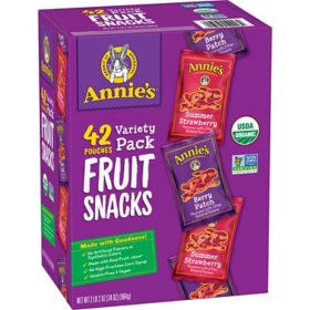 fruit snacks annie snack variety organic oz ct pack club samsclub sam