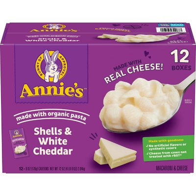 Annie's Shells and White Cheddar Mac and Cheese (12 pk.) - Sam's Club