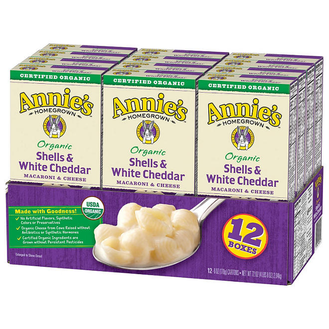 Annie's Organic Shells and White Cheddar Macaroni and Cheese (12 pk.)