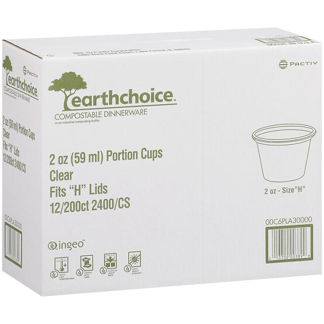 Pactiv EarthChoice™ Clear Portion Cups - 2oz/2400 ct.