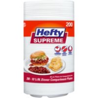 Hefty Supreme 3-Section 10 1/4" Foam Plate (200 ct.)