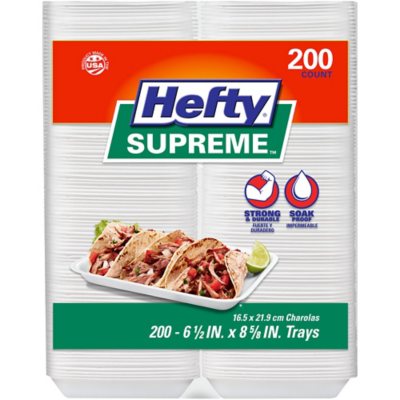 Hefty Everyday Soak Proof White Foam Compartment Plates, 45 ct - Foods Co.