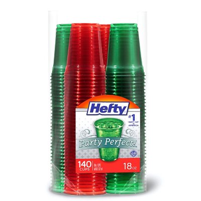 Hefty Party Perfect Holiday-Colored Plastic Cups (18 oz., 140 ct