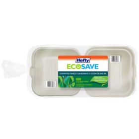 G.E.T. 1 Compartment Clear Polypropylene Eco-Take Out Container - 9 inchl x 6 1/2 inchw x 2 1/2 inchh