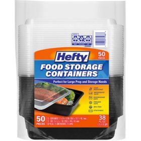 Hefty Food Storage Container with Lids 38 oz., 50 pcs.