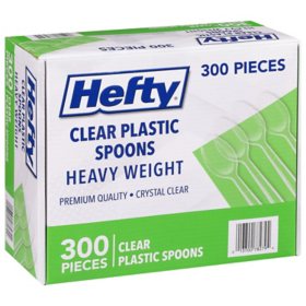 Hefty Clear Heavy-Weight Plastic Spoons 300 ct.