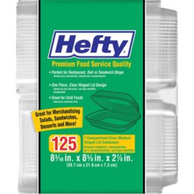 Hefty Supreme Foam Hinged Lid Container, 1-Compartment (125 ct.) - Sam's  Club