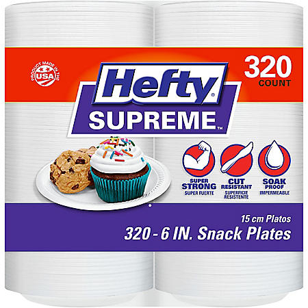 Hefty Supreme Foam Plates, 6" (320 ct.)
