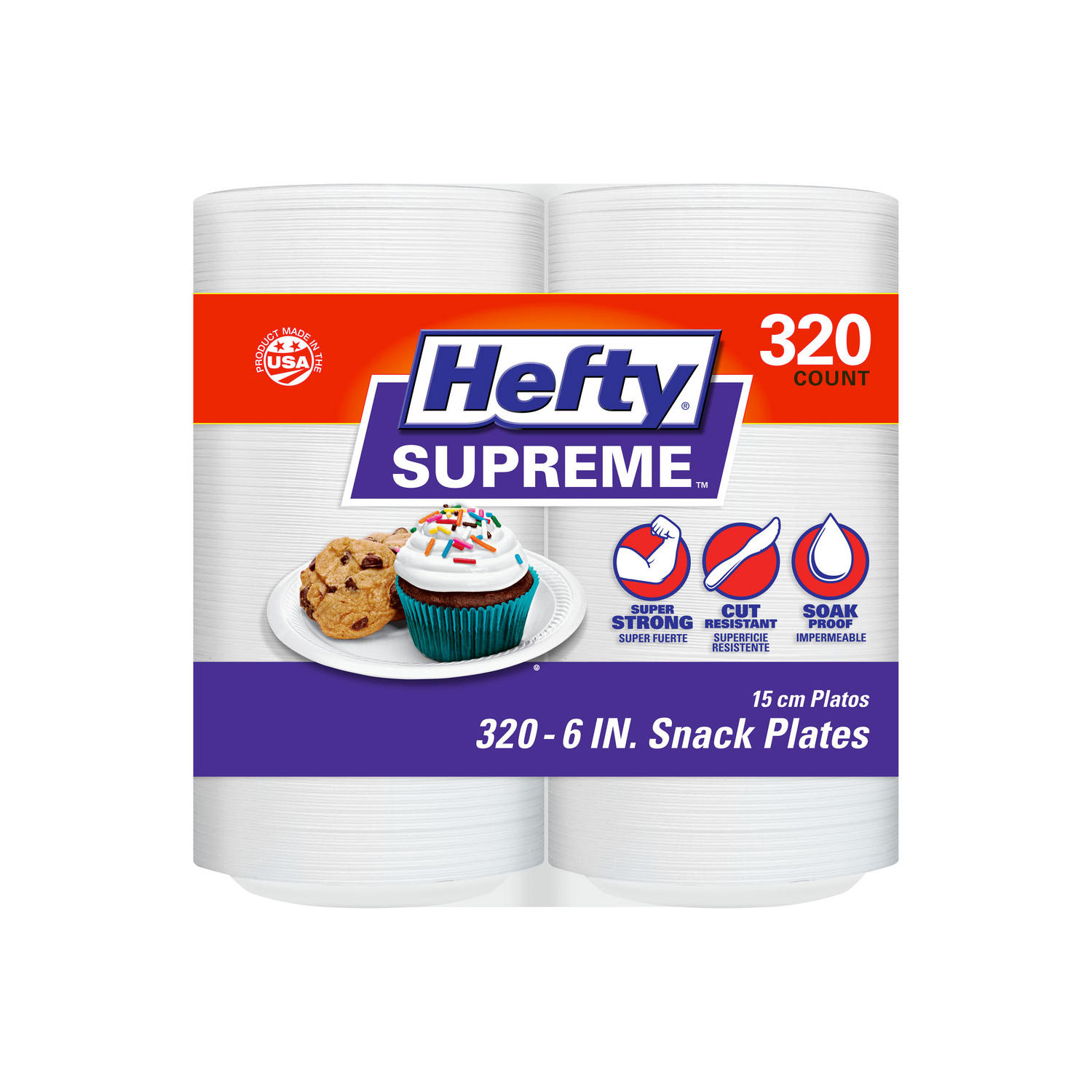 Hefty Supreme Foam Disposable Snack Plates, 6' (320 ct.)