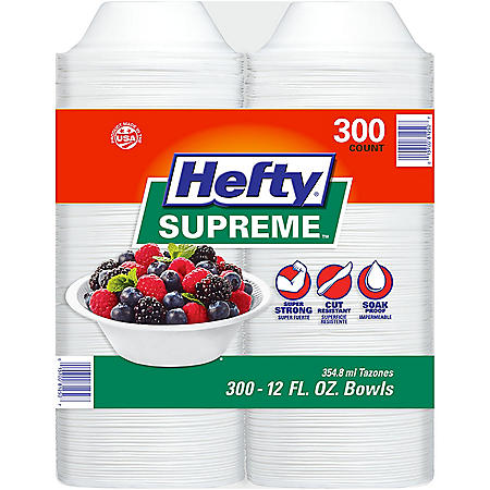 Hefty Supreme Foam Bowls Heavyweight, 12 oz. (300 ct.)