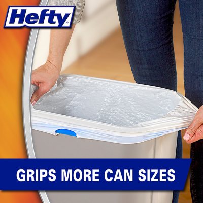 Hefty Strong Tall Kitchen Trash Bags, Unscented, 13 Gallon, 90 Count,  White,Packaging may vary