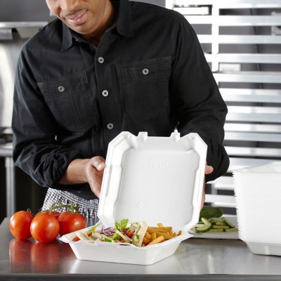 Hefty Supreme Sandwich Containers, Hinged Lid, Large - 300 containers