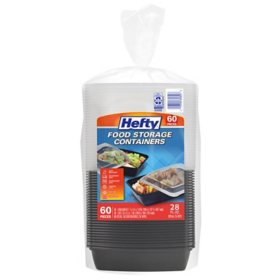 Hefty Food Storage Containers with Lids (28 oz., 60 pc.)
