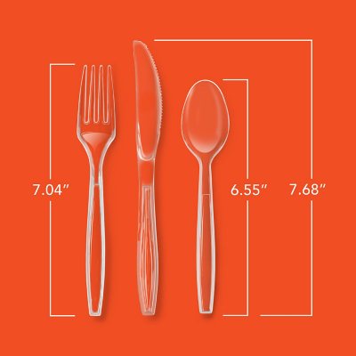 Wholesale Disposable Plastic Tableware Set Clear Plastic Utensil