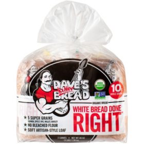 Dave's Killer Bread, White Bread Done Right 48 oz., 2 pk.