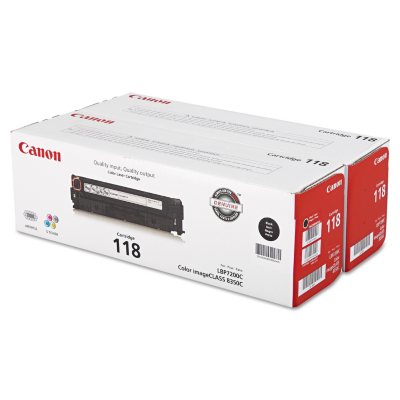 superstition Climatic mountains journalist Canon 118 Laser Toner Cartridge, Black - 2 Pack - Sam's Club