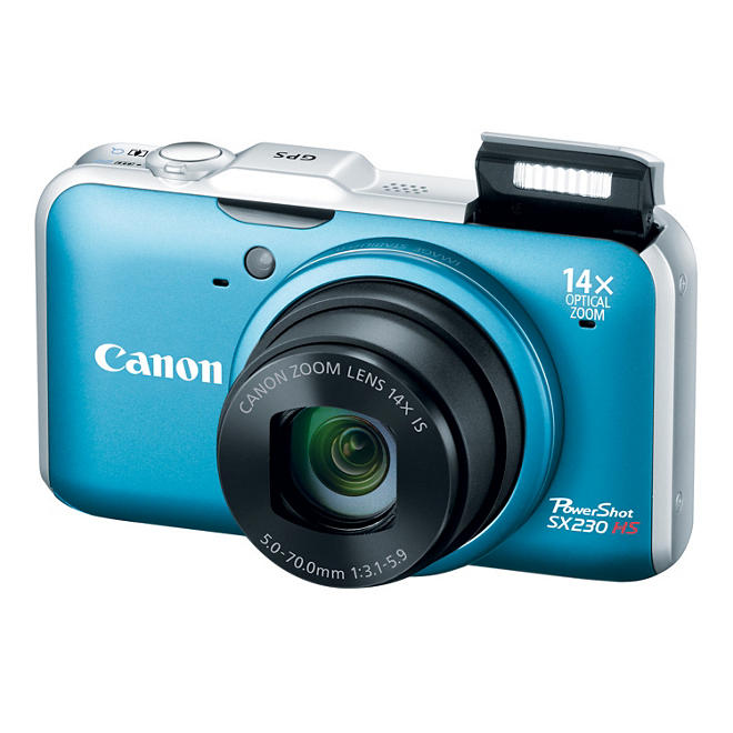 Canon SX230 12.1MP Digital Camera - Blue