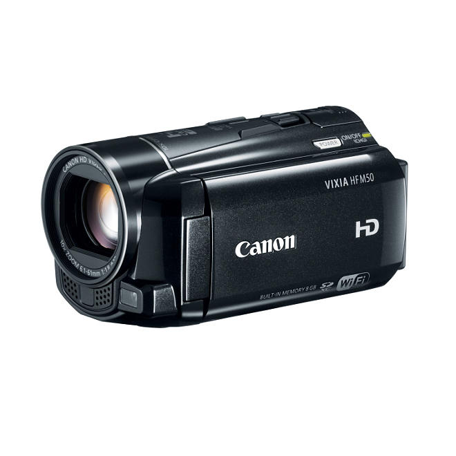 Canon HF M50 Full HD Camcorder with 10x Optical Zoom and 8GB Internal Memory