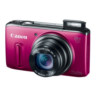 Black Canon PowerShot SX260 HS 12.1MP 20x Zoom Wi-Fi LCD Digital Camera offers Complete