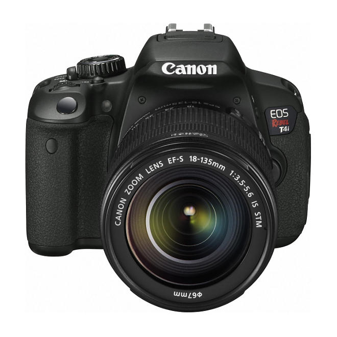 Canon T4i 18MP DSLR Camera with 18-135mm IS Lens and Full HD (1080p) Video