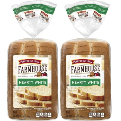 Pepperidge Farm Farmhouse Hearty White Bread 2 Pk 24 Oz Sam S Club