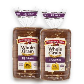 Pepperidge Farm Whole Grain 15 Grain Bread 24 oz., 2 pk.