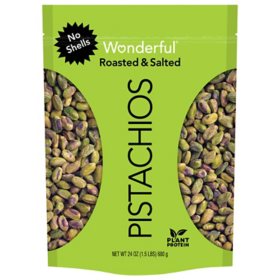 Wonderful Shelled Roasted Salted Pistachios, 24 oz.