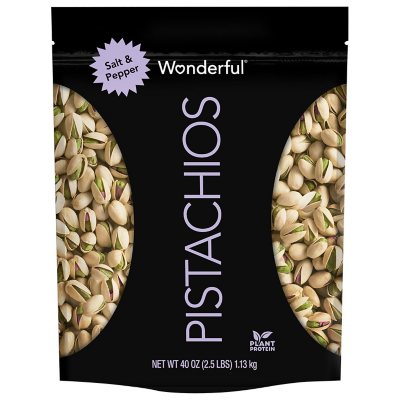 Wonderful Pistachios, Salt and Pepper (40 oz.) - Sam's Club