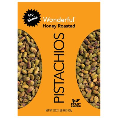 Wonderful Honey Roasted Pistachios, No Shells, 22 oz. Sam's Club