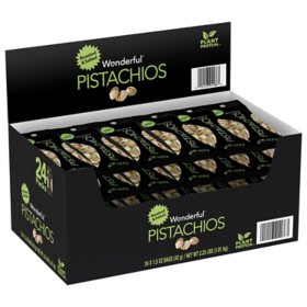 Wonderful Pistachios, Roasted and Salted 1.5 oz., 24 pk.