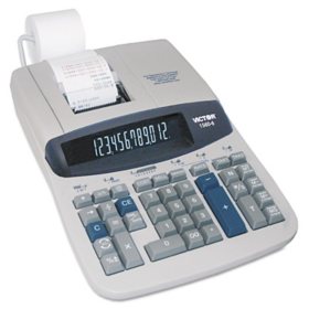 Victor 12-Digit Two Color Printing Calculator